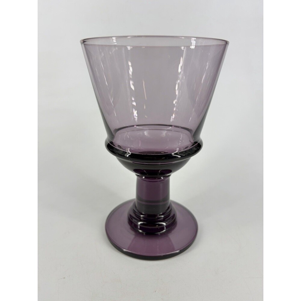 Waterford Great Room Purple Amethyst Crystal Footed Wine/ Water Goblet One
